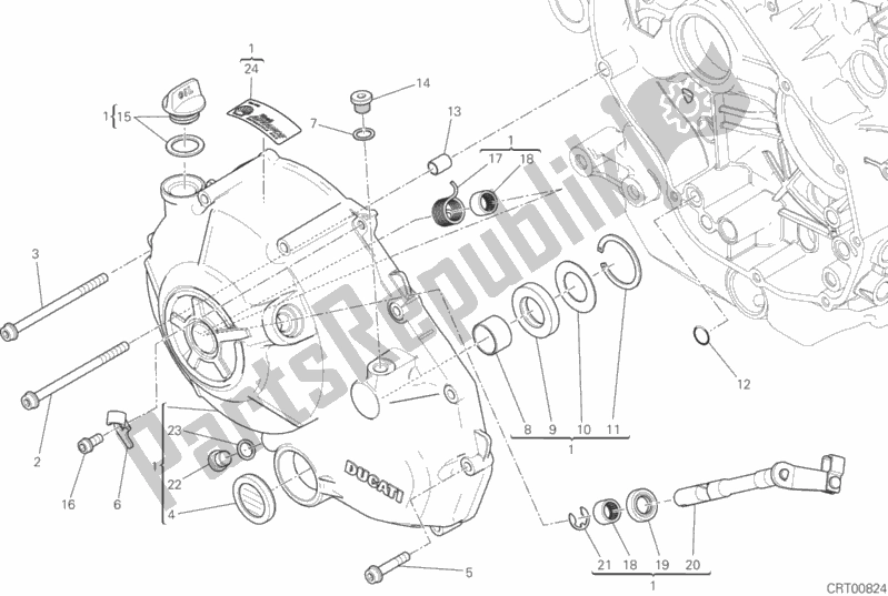 Toutes les pièces pour le Couvercle D'embrayage du Ducati Monster 797 Thailand USA 2019